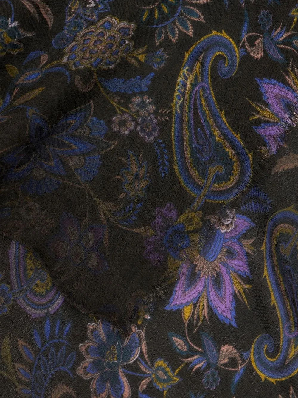ETRO Sjaal met paisley-print - Zwart
