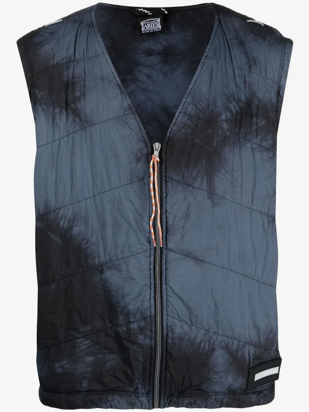 Aries tie-dye gillet | Black | Image 1