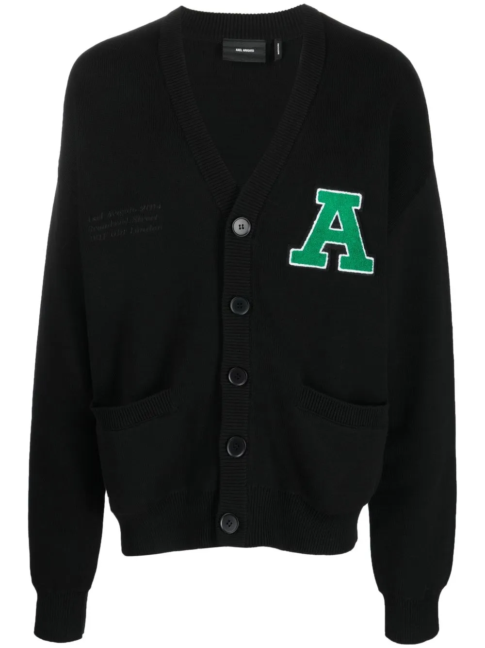 

Axel Arigato Singular logo-embroidered cardigan - Black