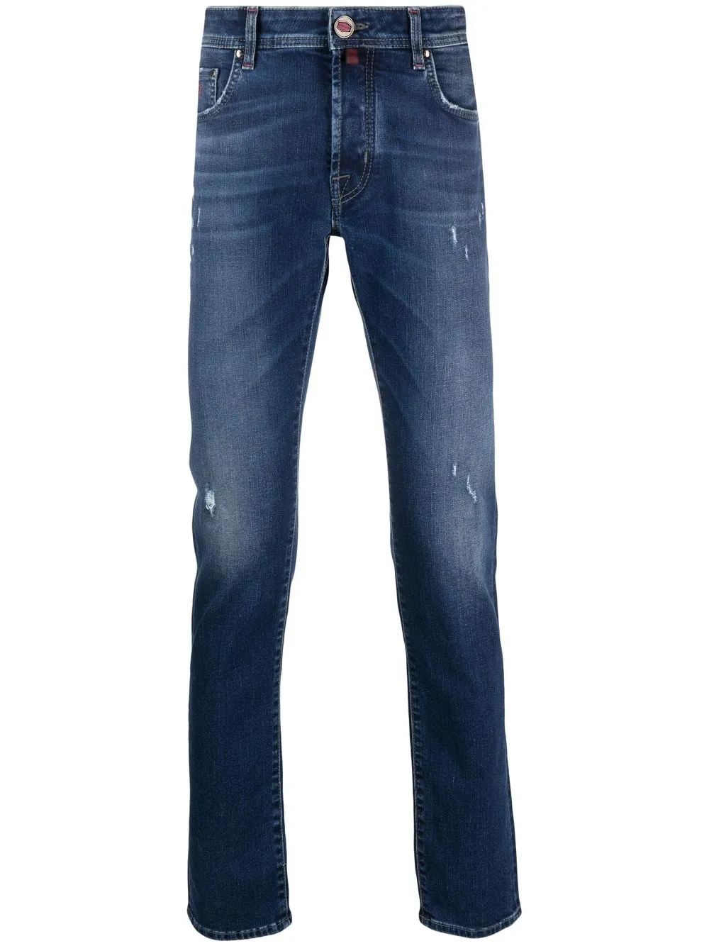 

Jacob Cohën distressed slim straight-leg jeans - Blue