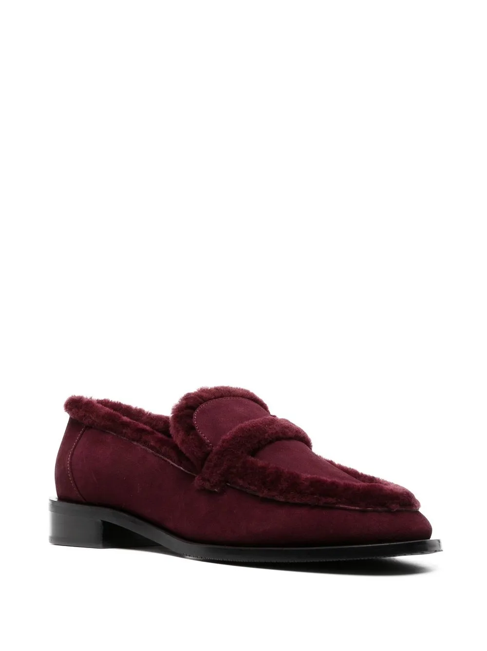 Stuart Weitzman Loafers met imitatiebont afwerking - Rood