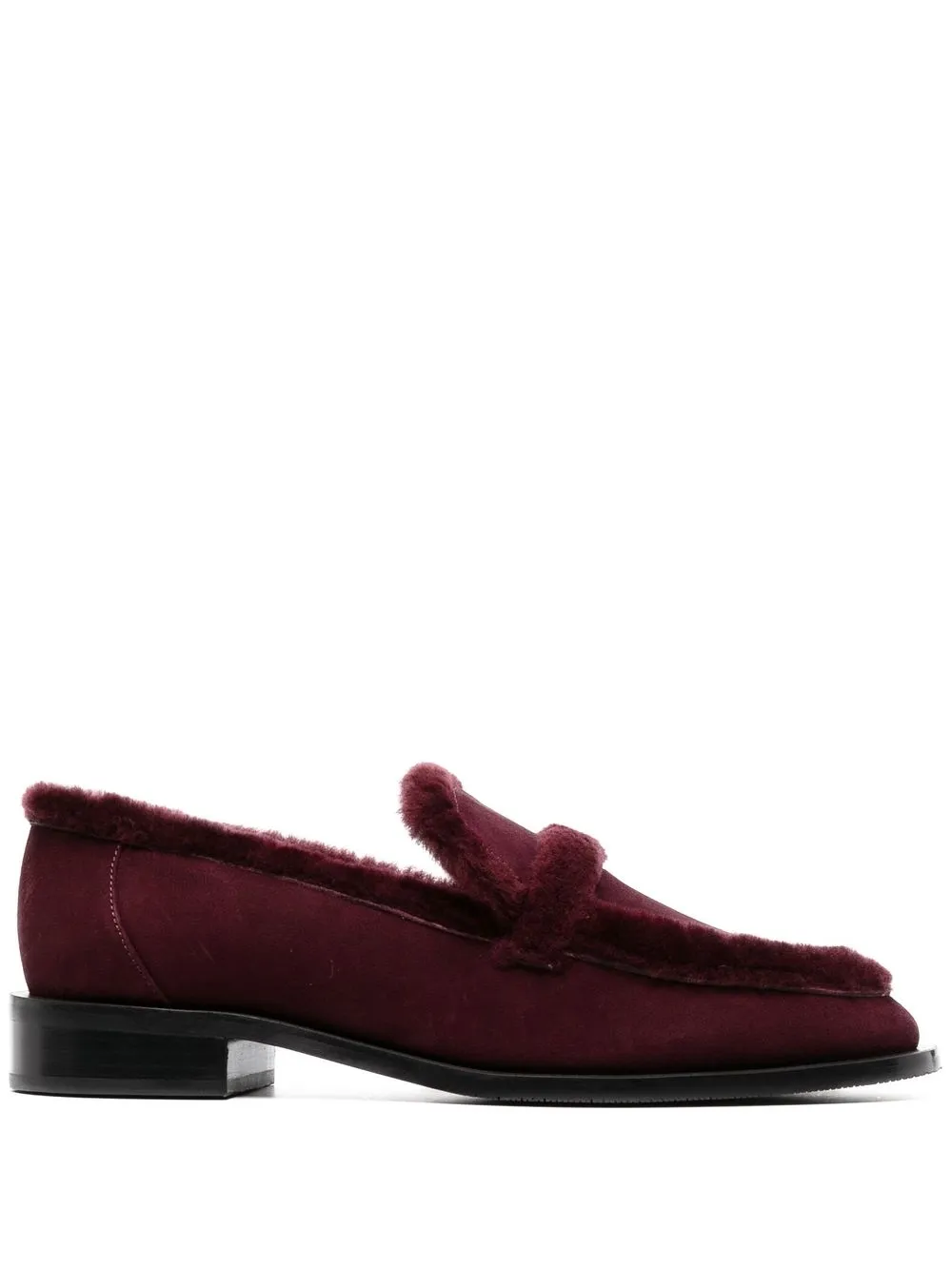 

Stuart Weitzman faux-fur trim loafers - Red