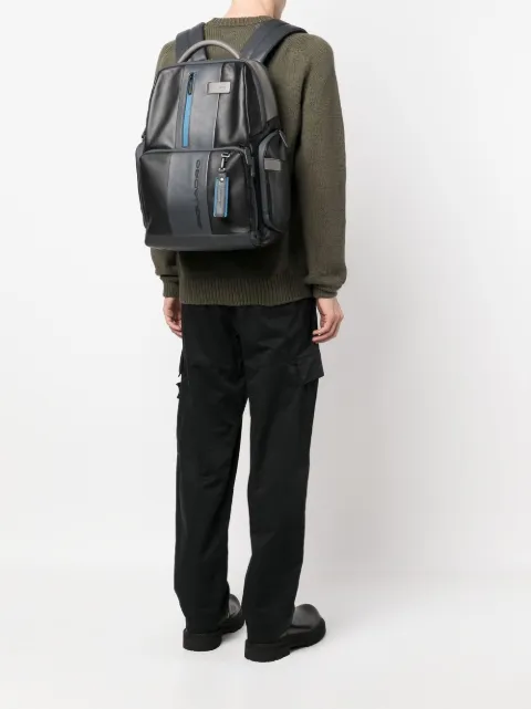 PIQUADRO debossed-logo detail backpack CA4550UB00BM - 1
