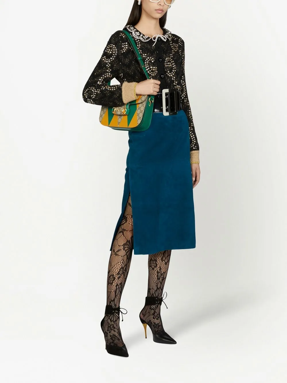 Gucci Horsebit 1955 schoudertas - Groen