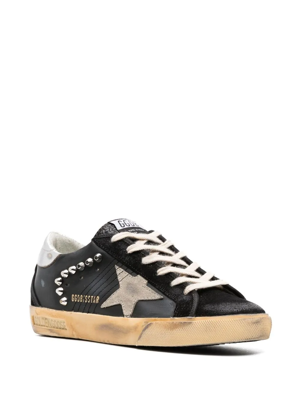 Shop Golden Goose Super-star Low-top Sneakers In Black