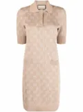 Gucci GG-jacquard polo dress - Neutrals