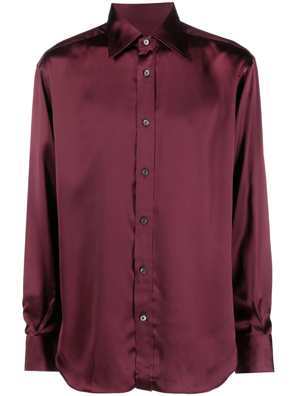 TOM FORD button-up satin shirt - Purple