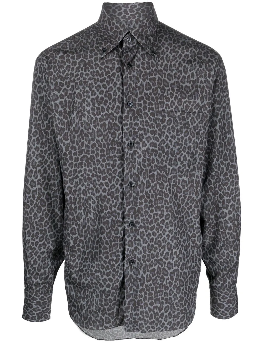

TOM FORD leopard-print shirt - Blue