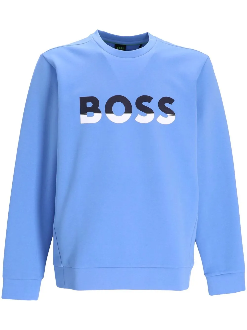 

BOSS logo-print cotton sweatshirt - Blue
