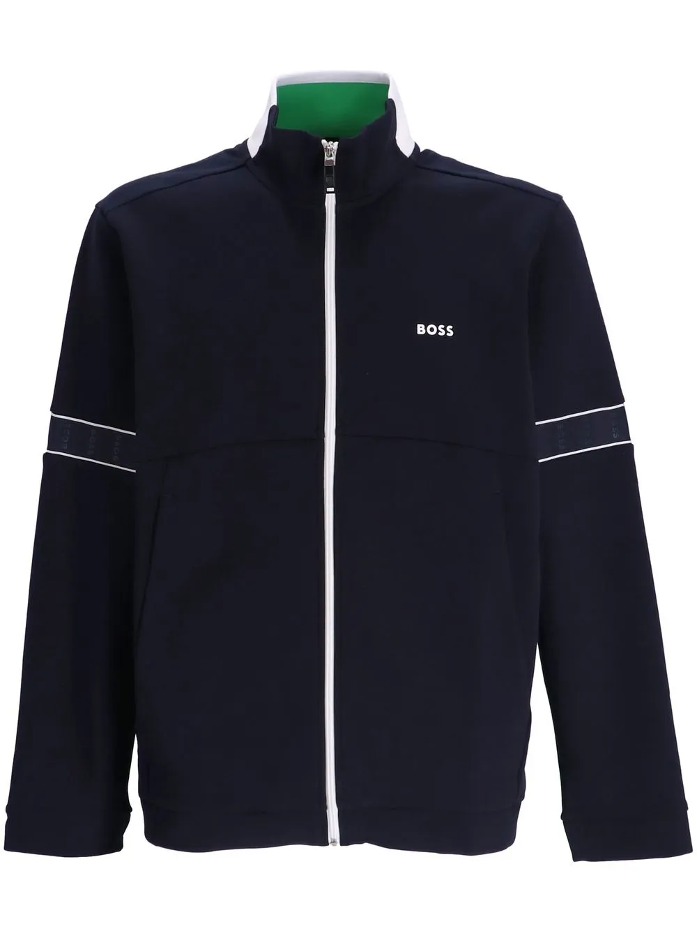 

BOSS logo-tape track jacket - Blue