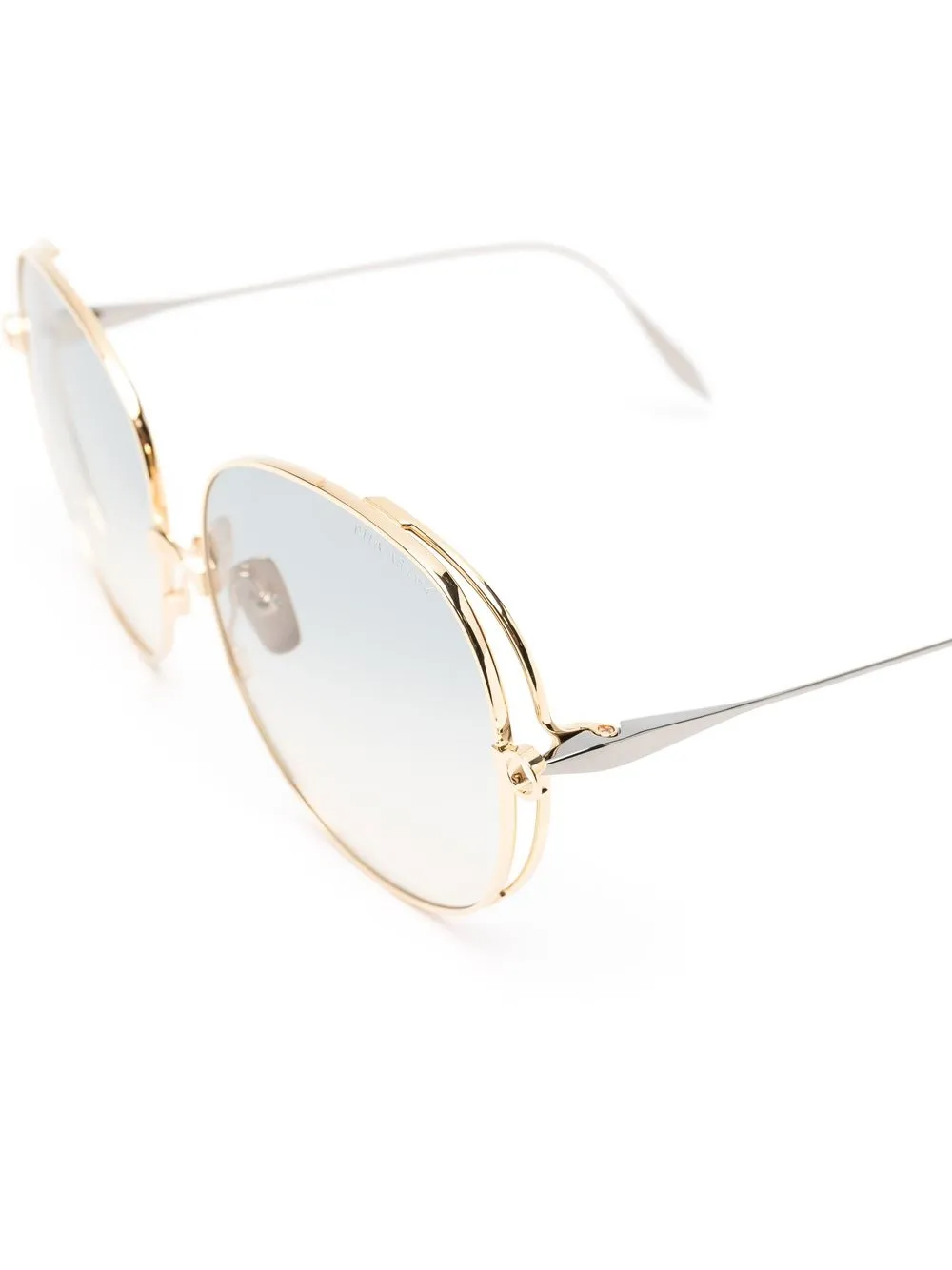  Dita Eyewear Runde Oversized Sonnenbrille   Gold 
