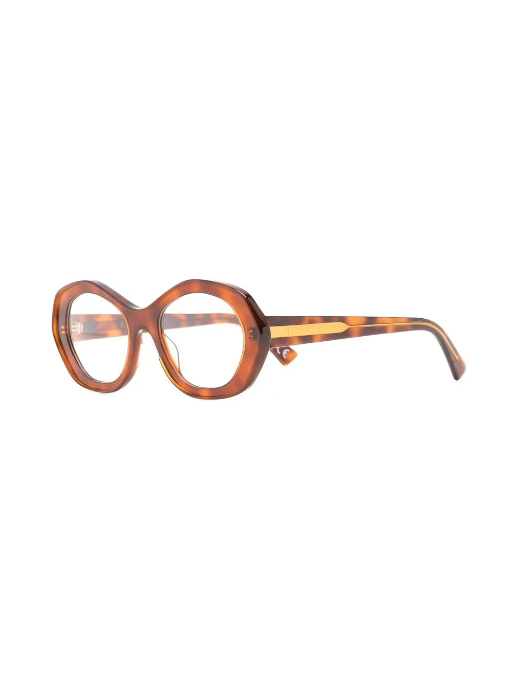Marni Eyewear Bril met rond montuur - Bruin