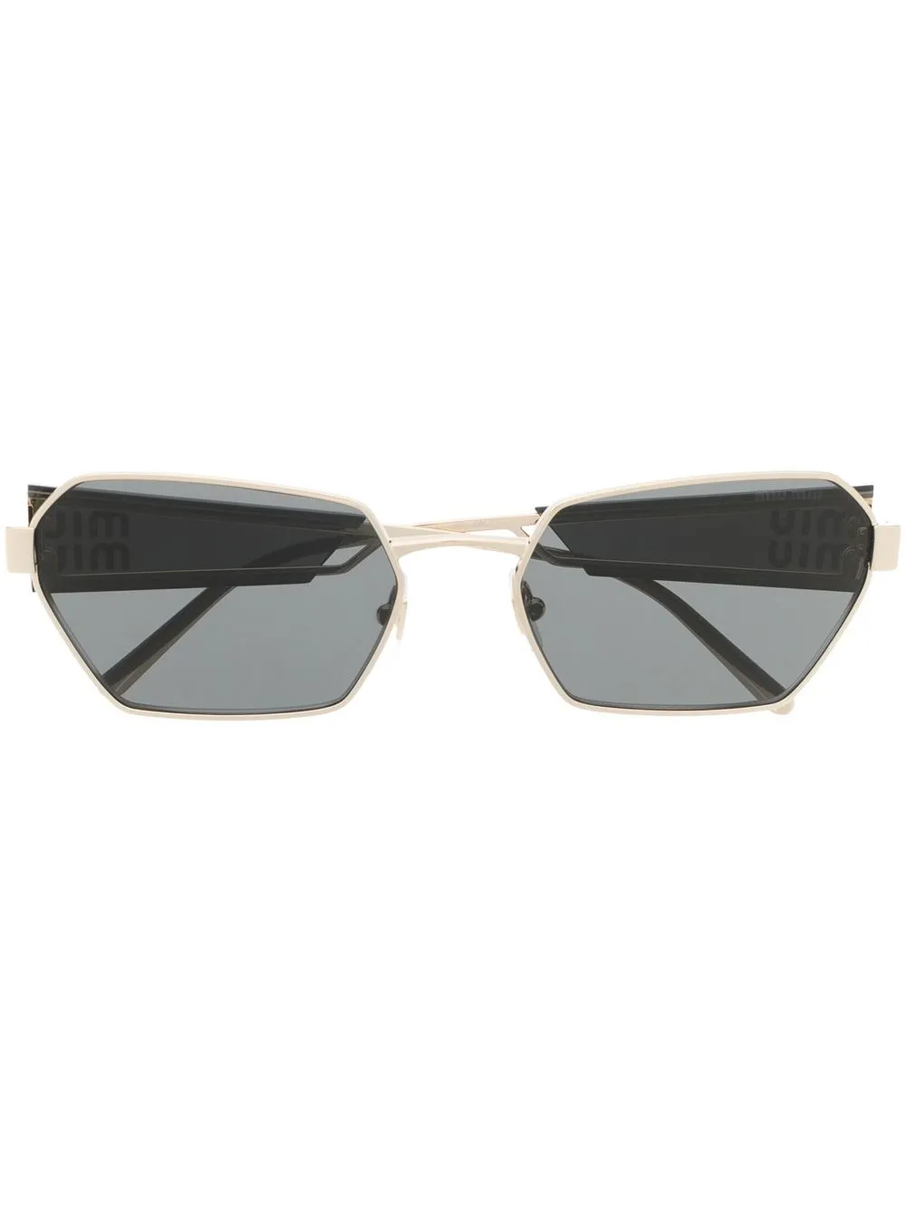 

Miu Miu Eyewear angular tinted sunglasses - Gold