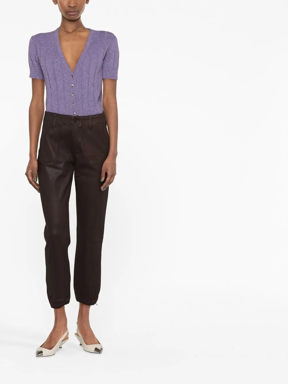 PAIGE Cropped broek - Bruin