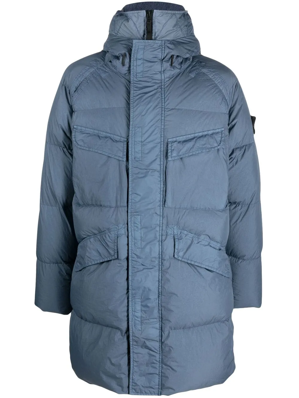 

Stone Island Compass-motif down jacket - Azul