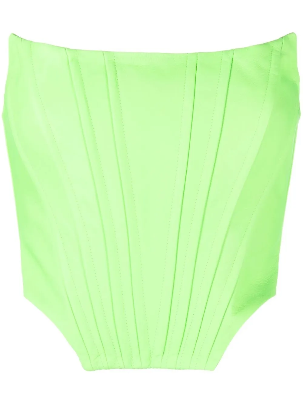 

Giuseppe Di Morabito strapless leather corset top - Green