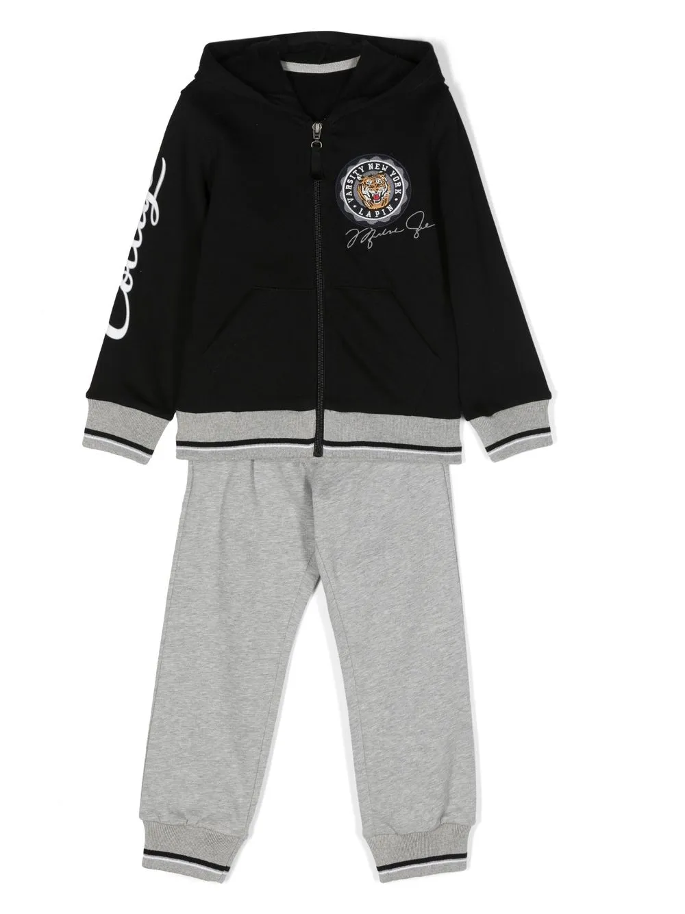 

Lapin House logo-patch tracksuit set - Black