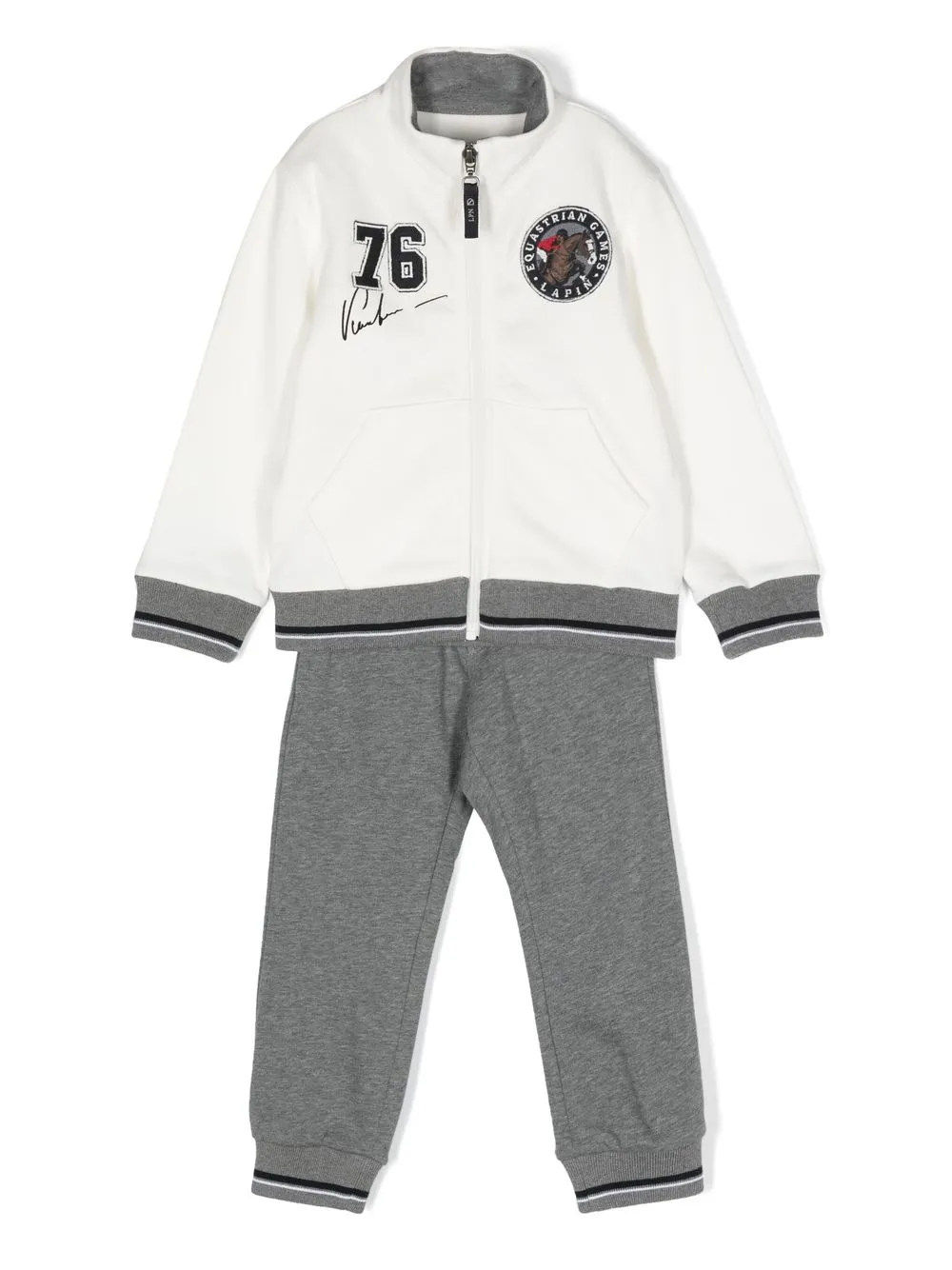 

Lapin House logo-patch tracksuit set - White