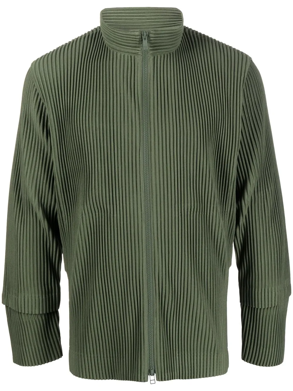 

Homme Plissé Issey Miyake pleated zip-up jacket - Green