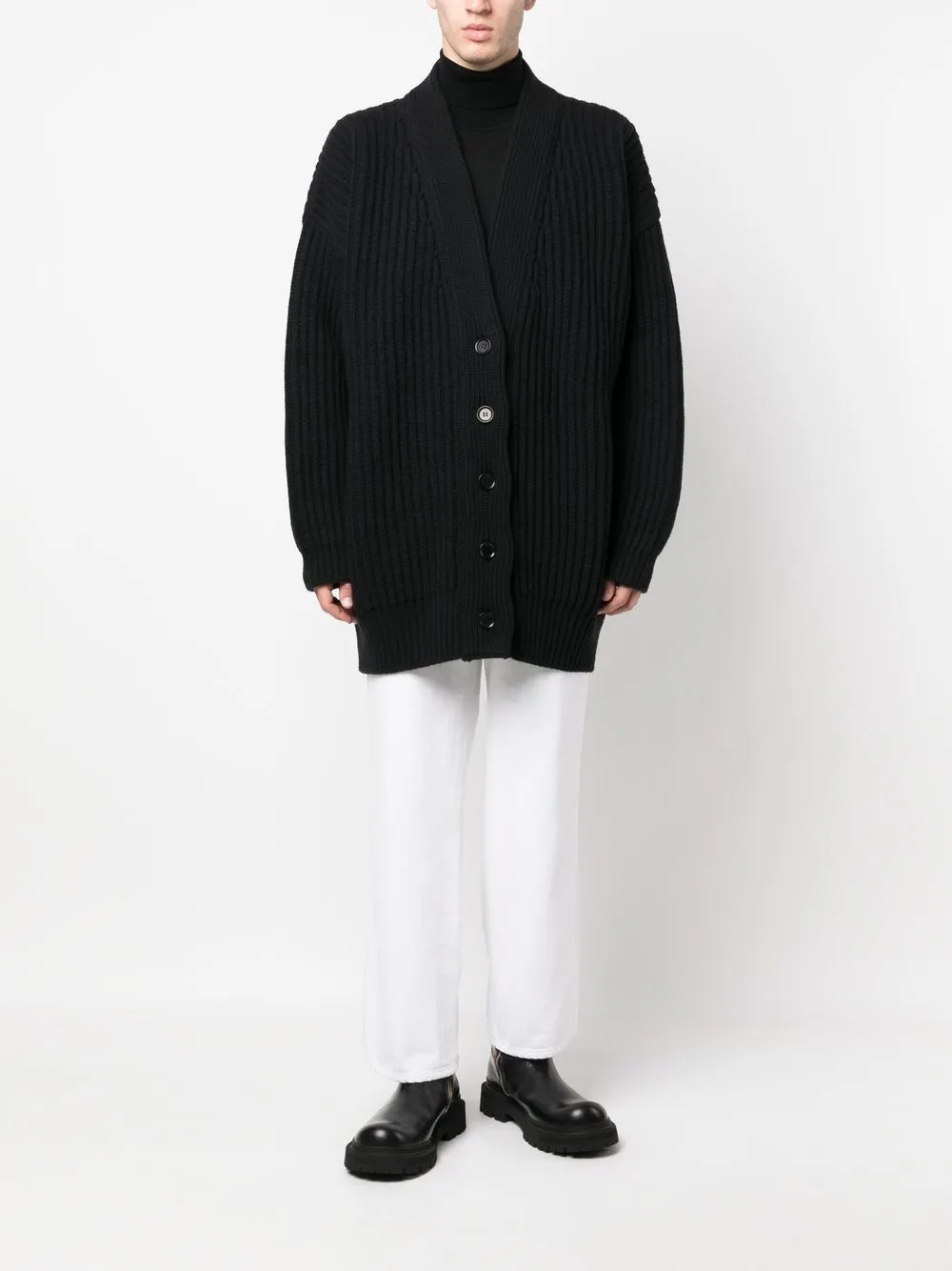 ASPESI Oversized vest - Zwart
