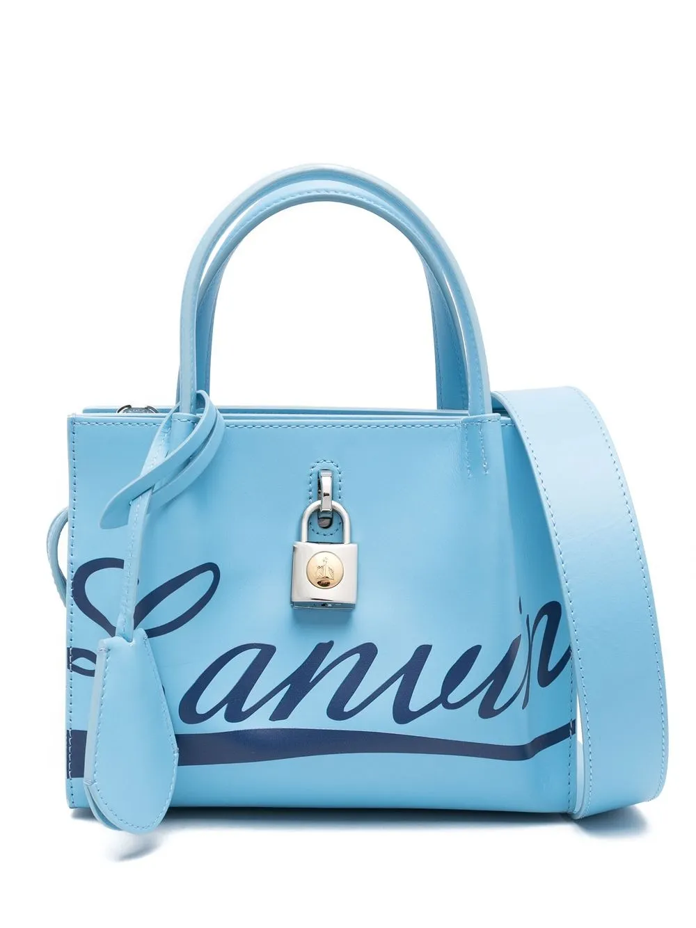 

Lanvin tote con logo estampado - Azul
