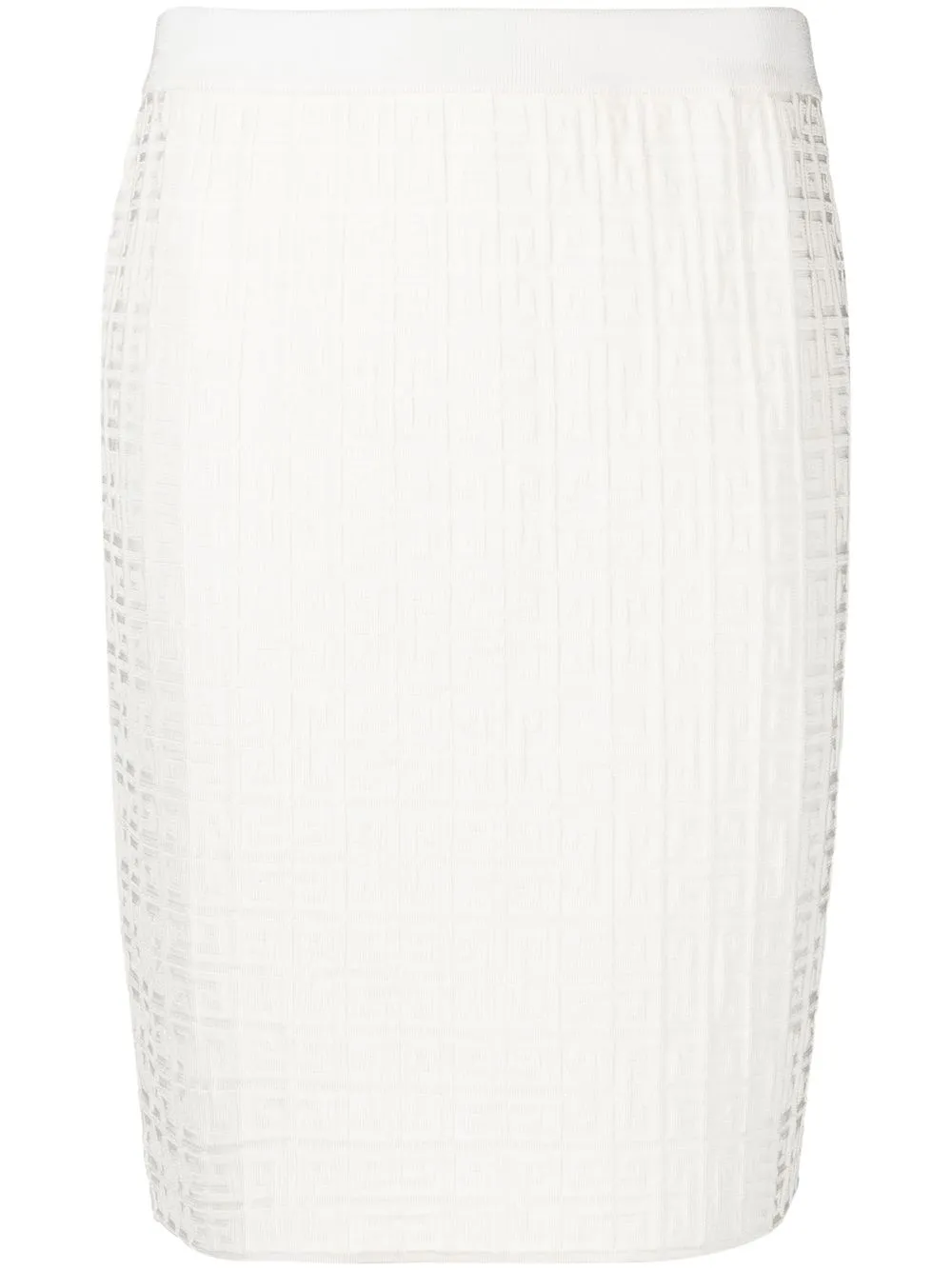 

Givenchy 4G jacquard knee-length skirt - White