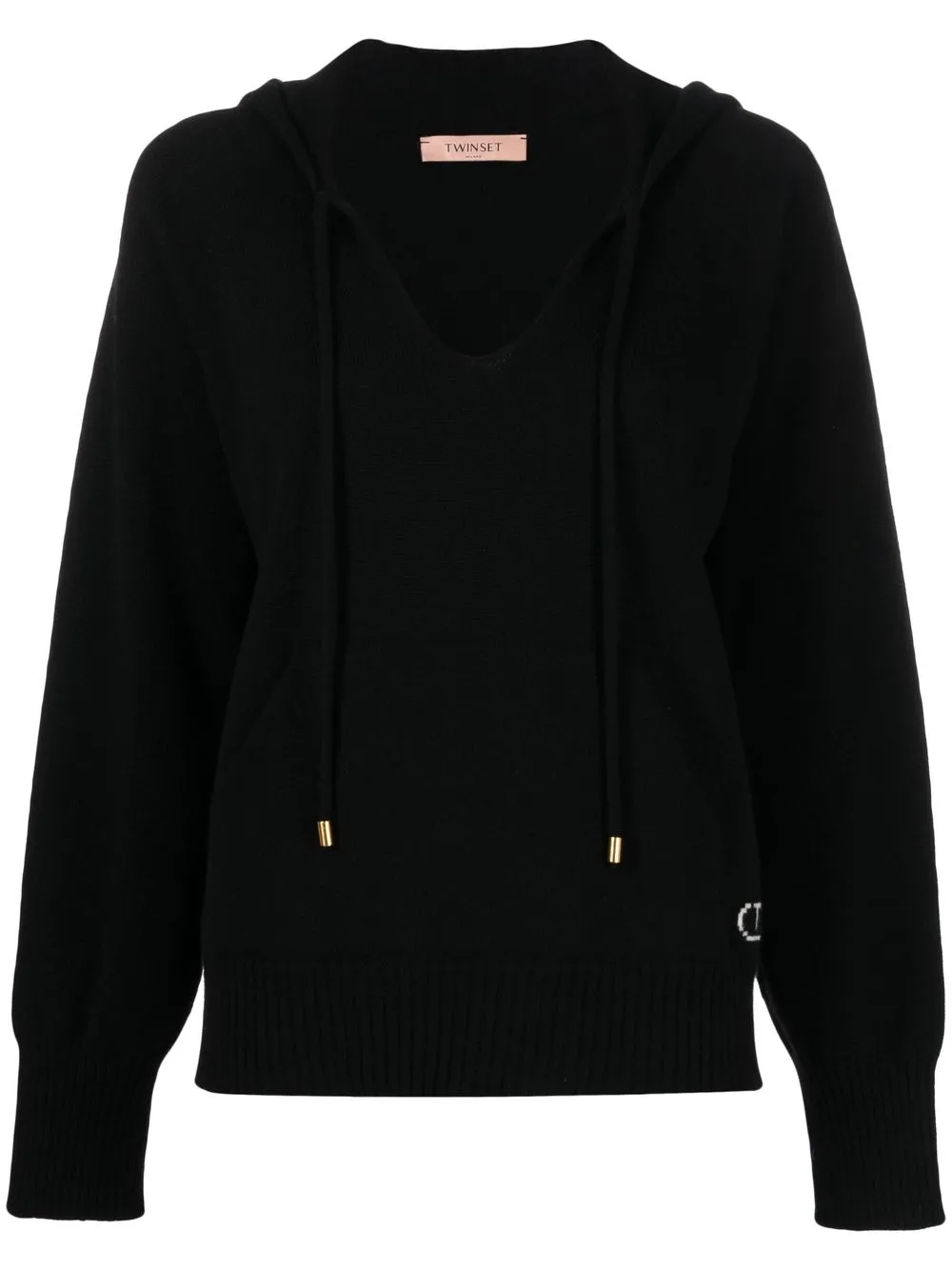 

TWINSET wool-cashmere hoodie - Black