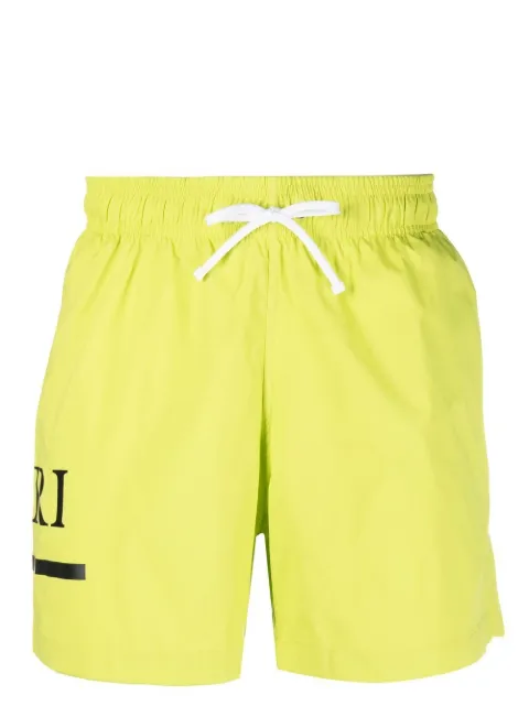 AMIRI logo-print drawstring swim shorts