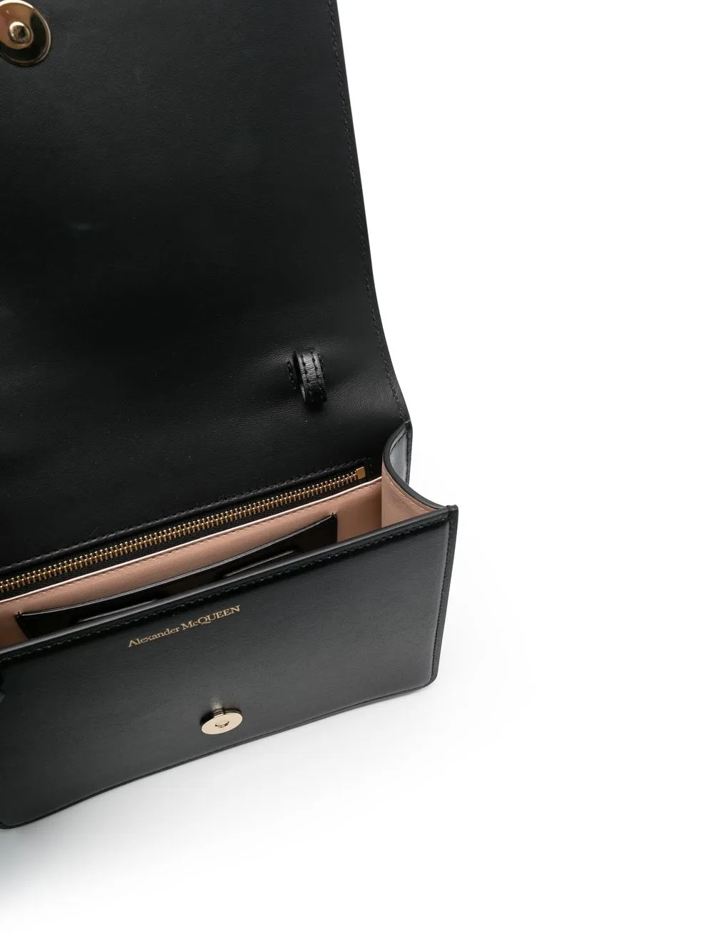 Affordable Alexander McQueen logo-stamp leather crossbody bag Women
