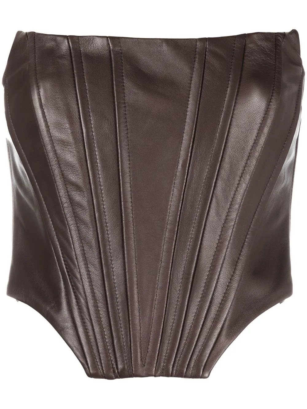 

Giuseppe Di Morabito structured leather corset top - Brown