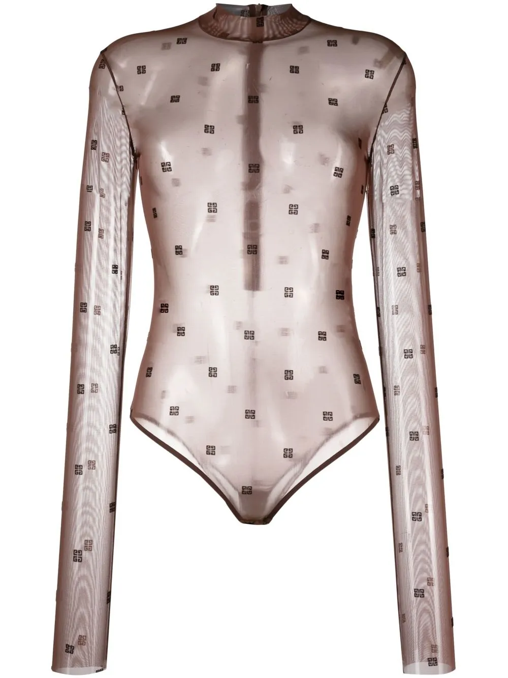 

Givenchy 4G sheer bodysuit - Brown