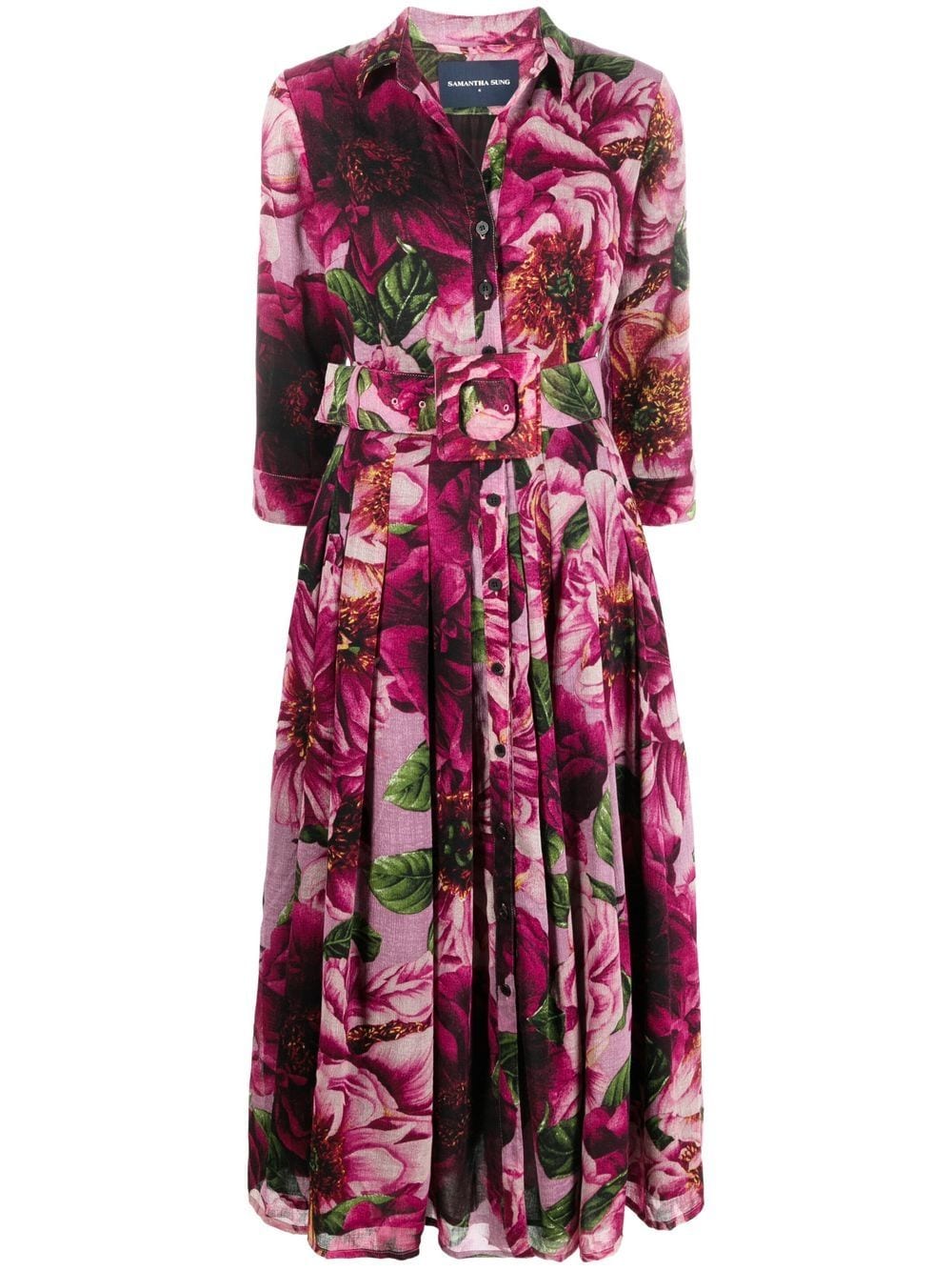 Samantha Sung Audrey floral-print Shirt Dress - Farfetch