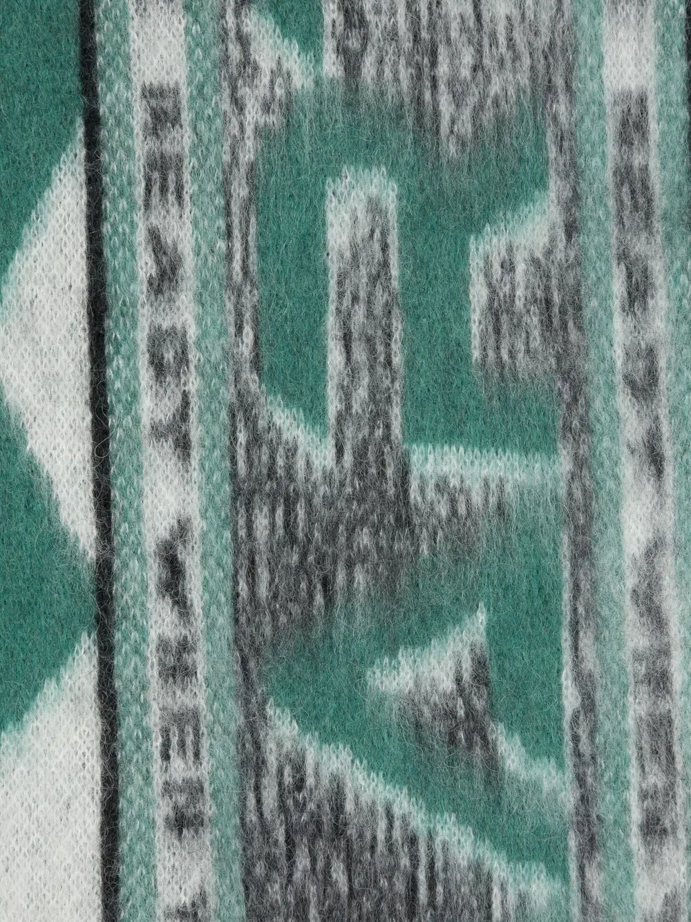 Martine Rose Intarsia sjaal - Groen