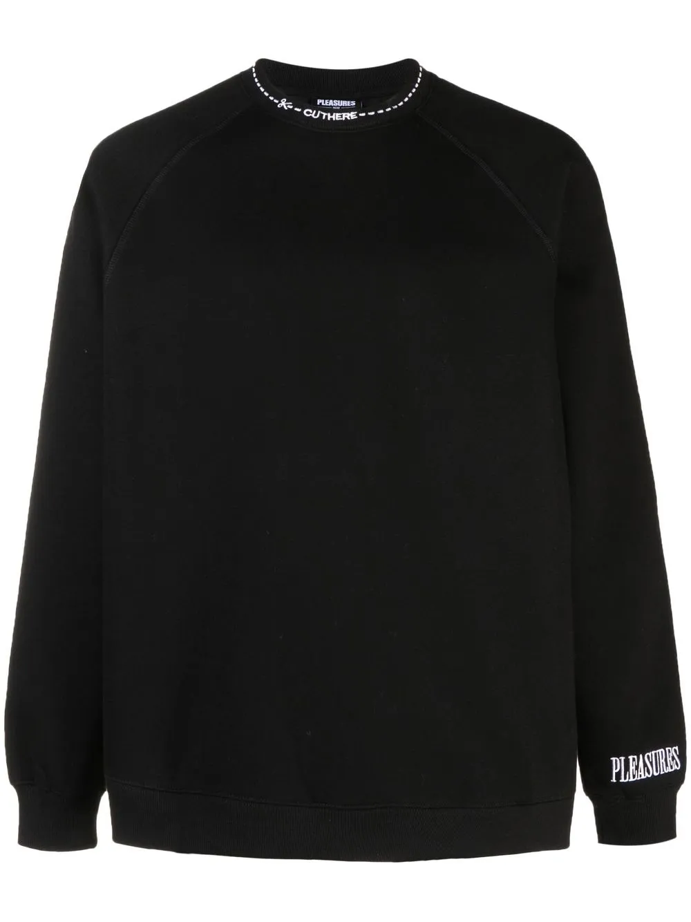 

Pleasures embroidered raglan-sleeve sweatshirt - Black