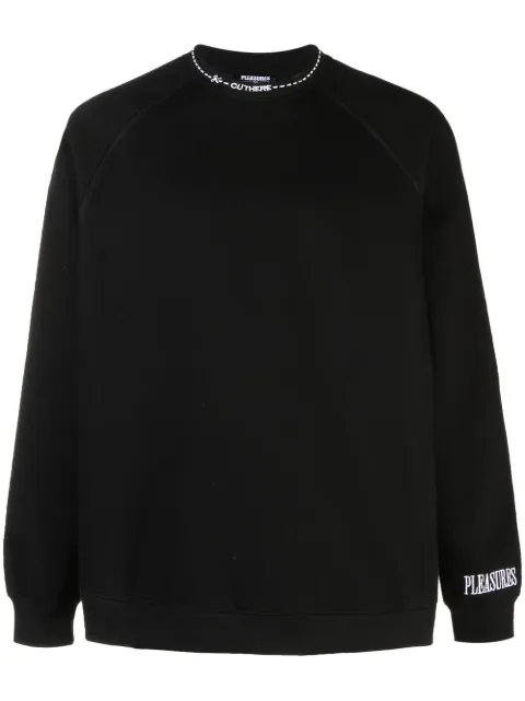 Pleasures embroidered raglan-sleeve sweatshirt