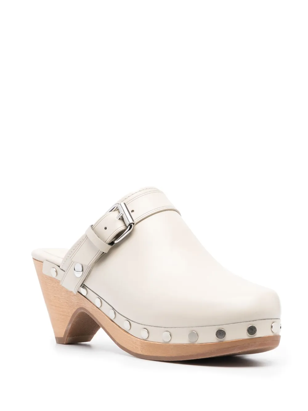 ISABEL MARANT Titya leren klompen - Beige