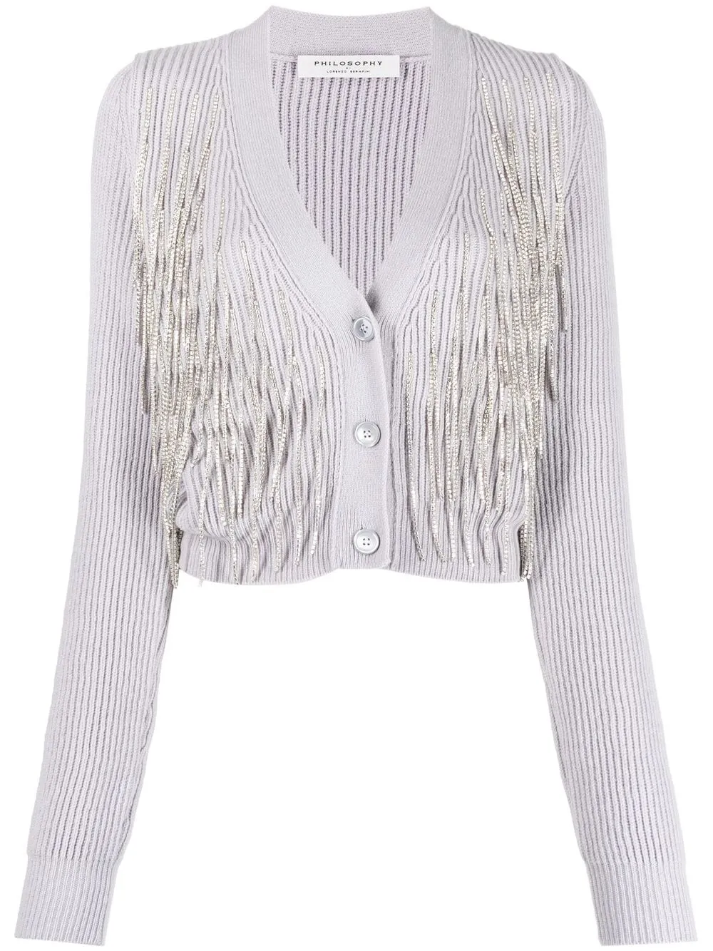 

Philosophy Di Lorenzo Serafini Strass cropped cardigan - Morado