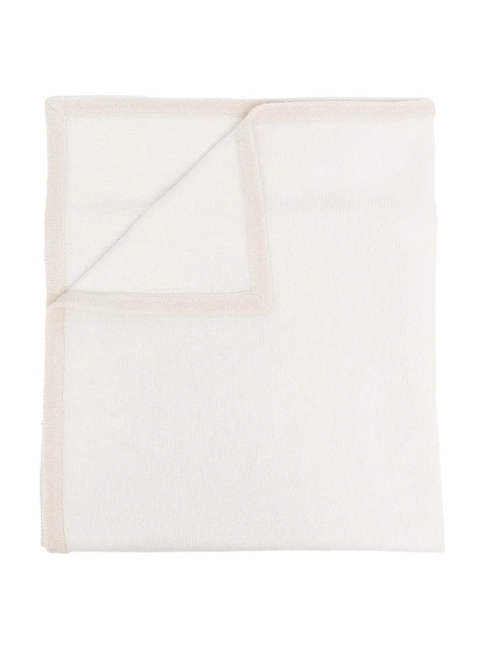 Brunello Cucinelli Kids Deken met logoprint - Beige