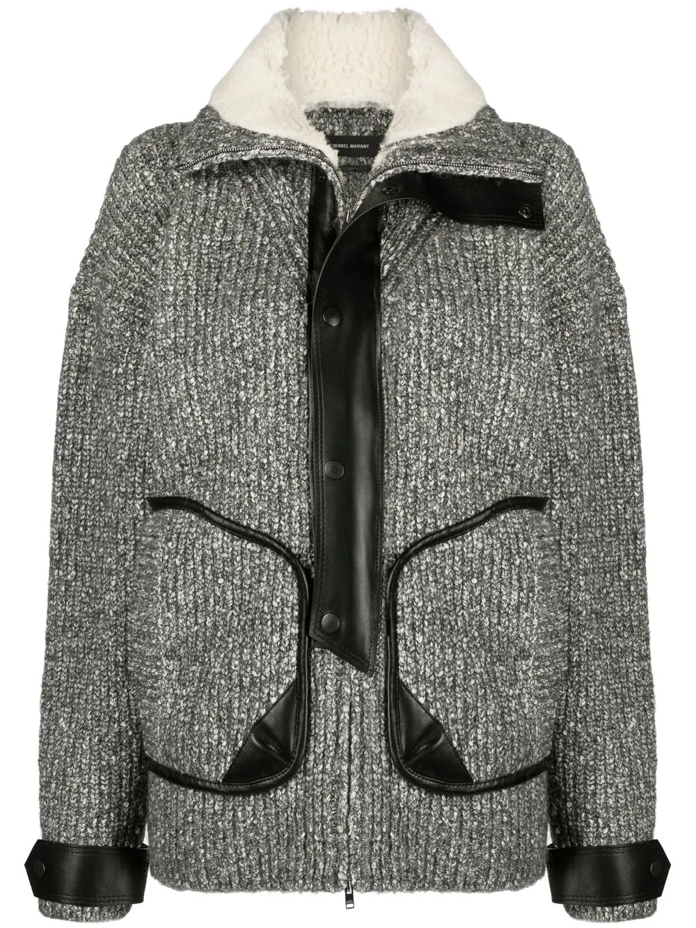 Isabel Marant zip-fastening knitted jumper - Grey