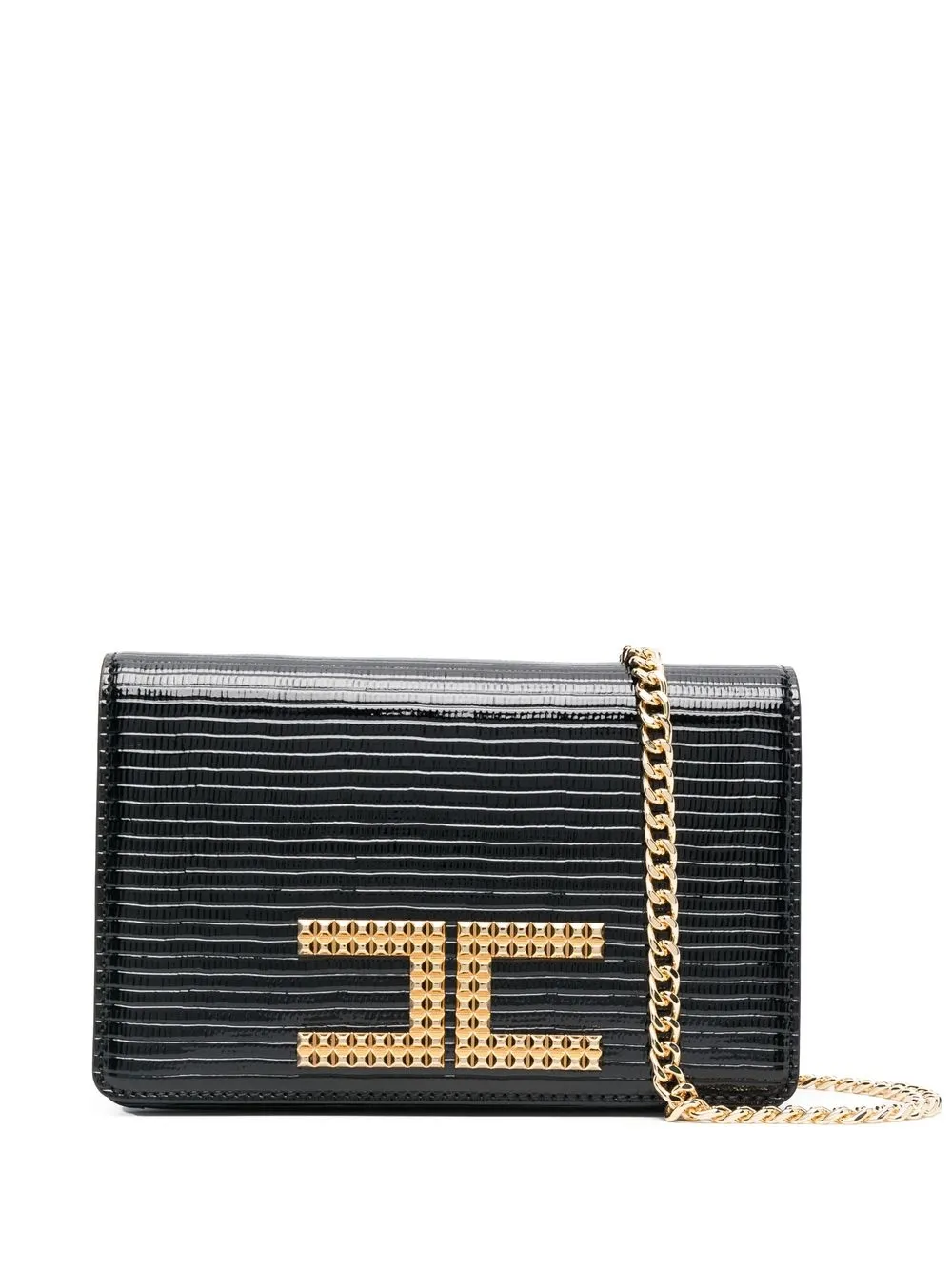 

Elisabetta Franchi logo-plaque shoulder bag - Black