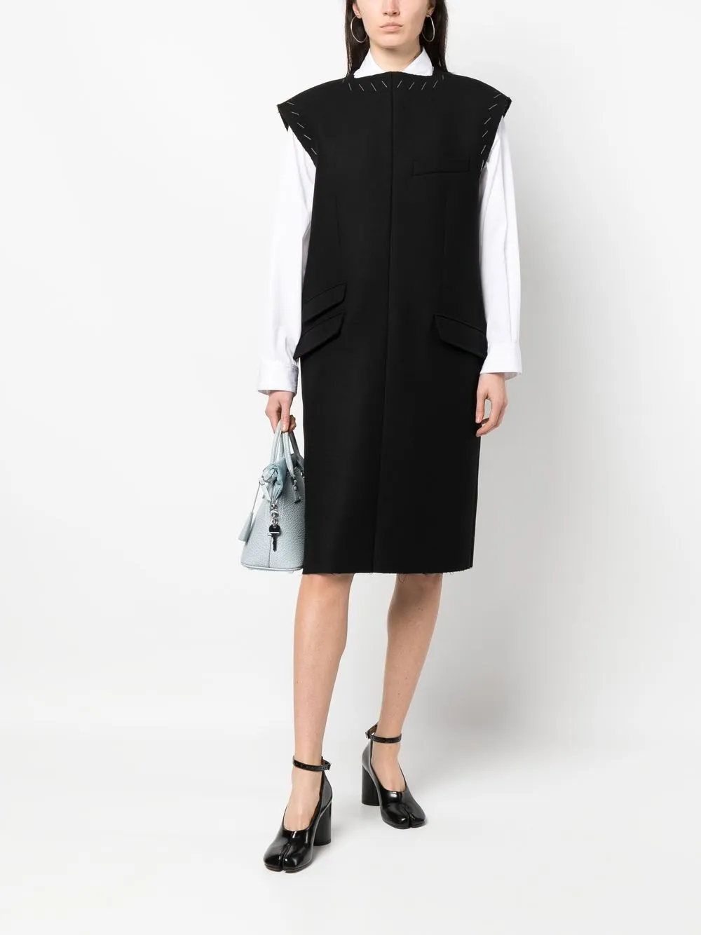Maison Margiela Wollen jurk - Zwart