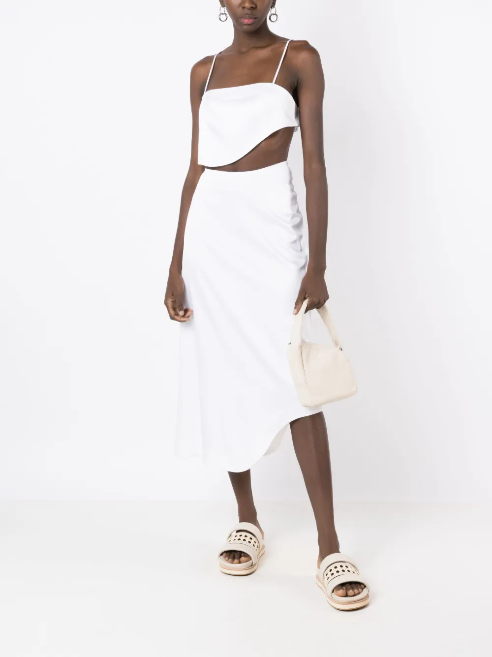 MISCI Asymmetrische rok - Wit