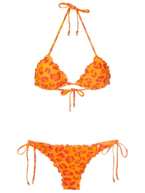 Amir Slama Bikinioberteil mit Leoparden-Print