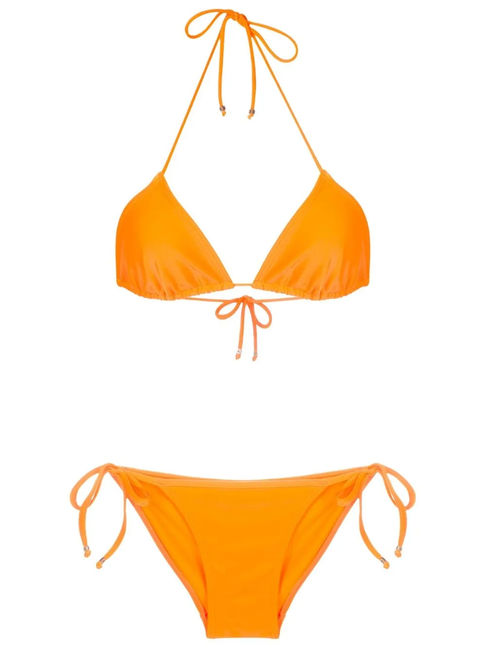 Amir Slama Self-tie Triangle Bikini In Orange