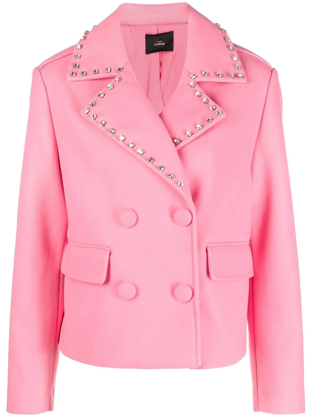 

TWINSET double-breasted boxy blazer - Pink