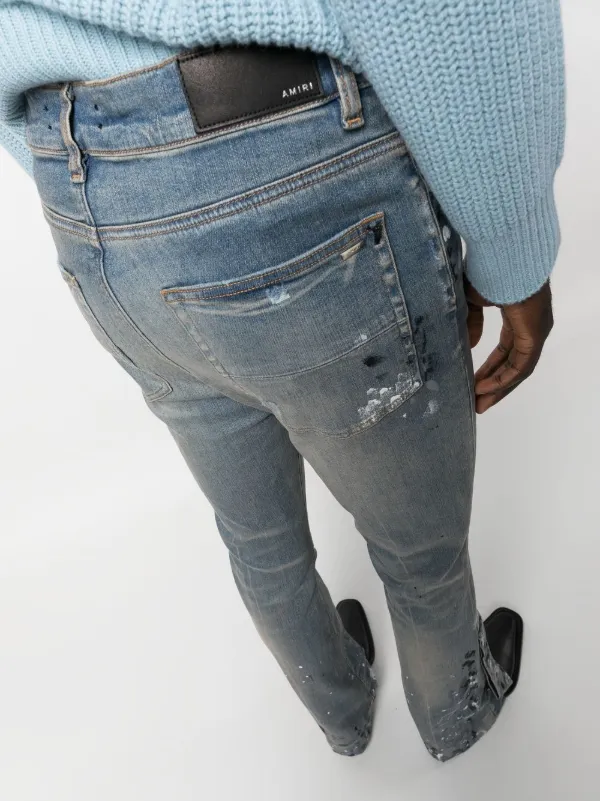 AMIRI paint-splatter Detail Jeans | Blue | FARFETCH
