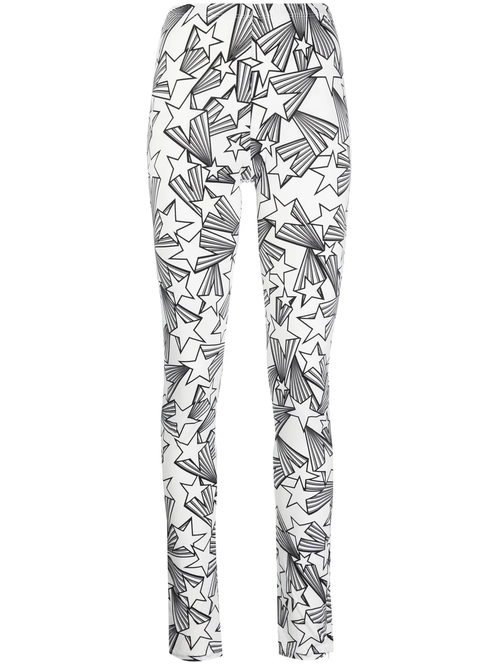 

MSGM leggins con estrellas estampadas - Blanco