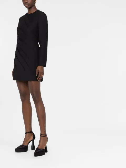 Valentino Garavani long-sleeve gathered minidress BVA0G51CF - 3