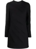 Valentino Garavani long-sleeve gathered minidress - Black