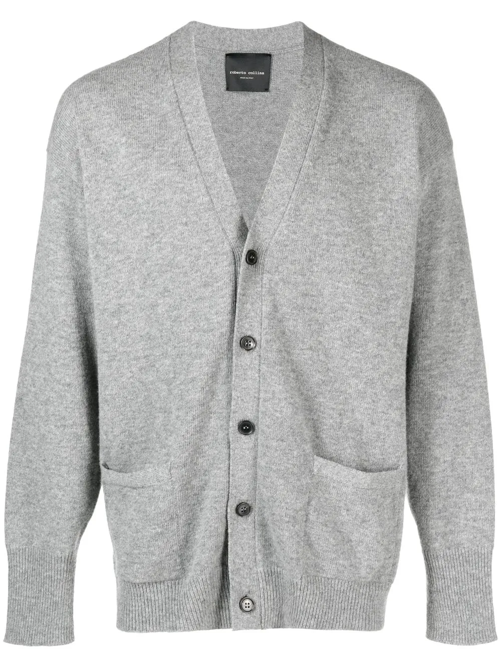 

Roberto Collina fine knit v-neck cardigan - Grey